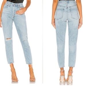 AGOLDE ~ Jamie High Rise Classic in Shake Down 90s Distressed 33.